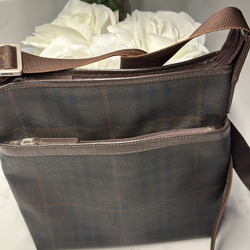Burberry London Brown Check Crossbody Bag with COA - Picture 3 of 11